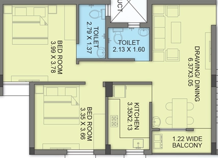 2 BHK Flat in Css Aastha Highway in Uttara, Bhubaneswar - Image 912639