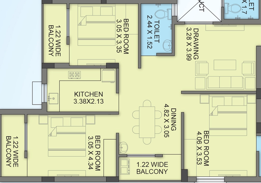 3 BHK Flat in Css Aastha Highway in Uttara, Bhubaneswar - Image 912641