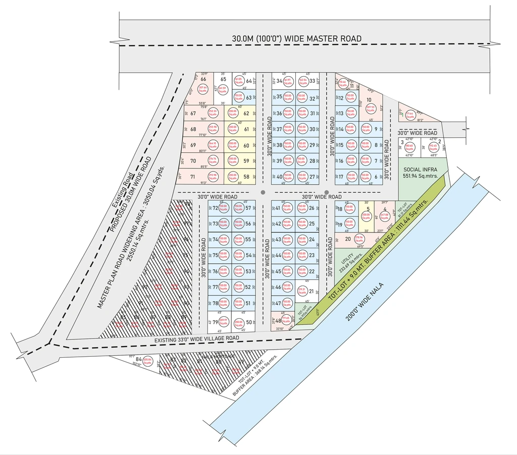 Master Plan of Land Jaydevs Satya Icon in Patancheru, Hyderabad - Image 390940