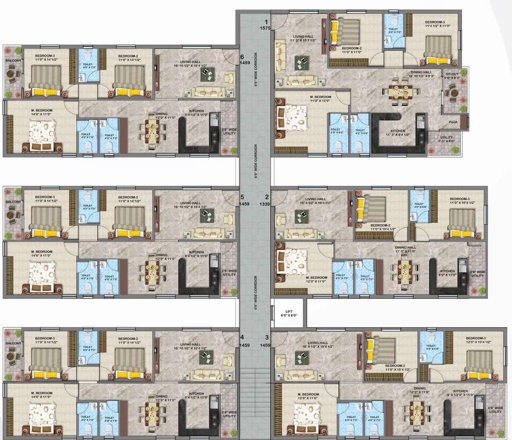 Floor Plan of Kap Sathvais Ashok Jubilant in Medipally, Hyderabad - Image 390985