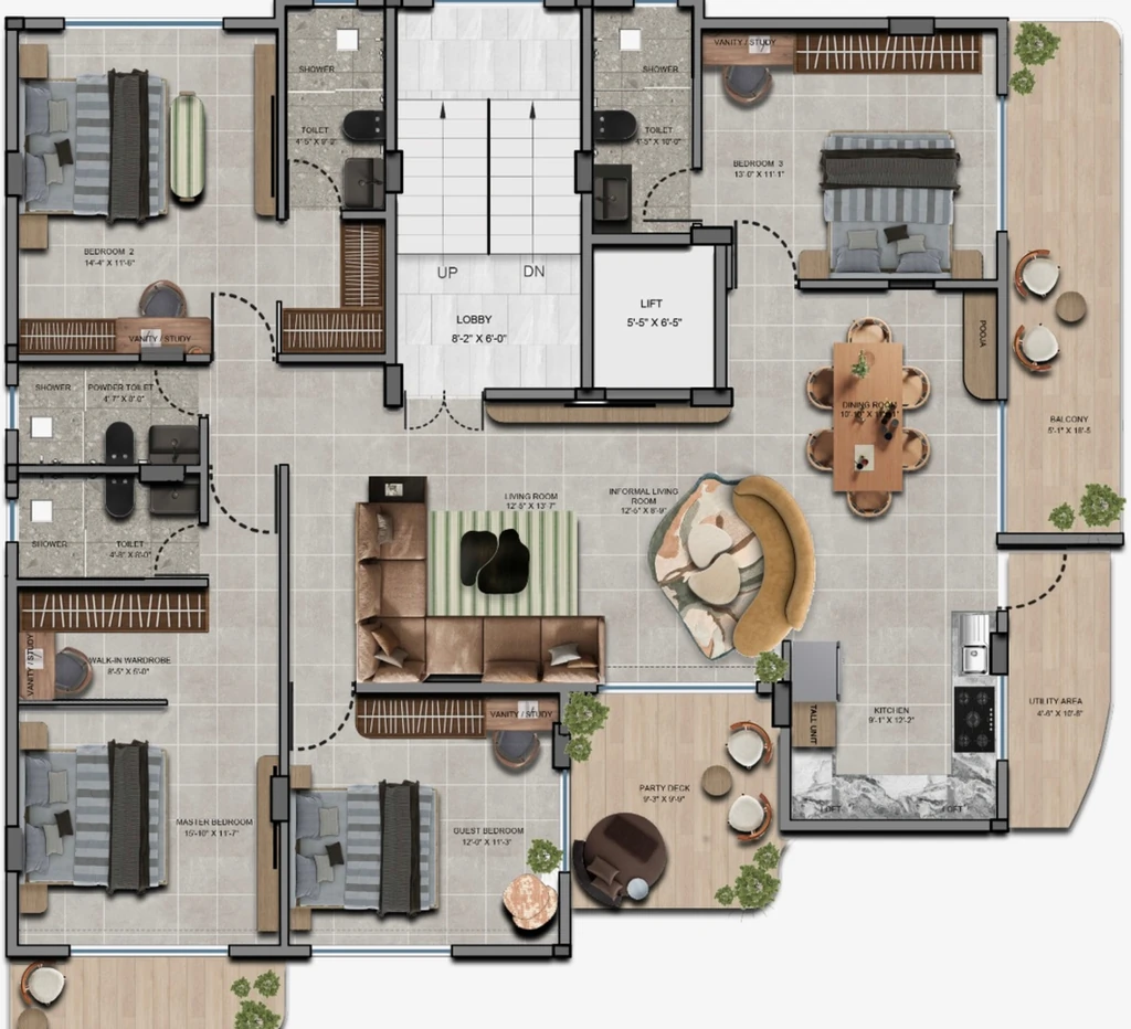 4 BHK Flat in Elite Gangaai Heights 6 in Somalwada, Nagpur - Image 912628