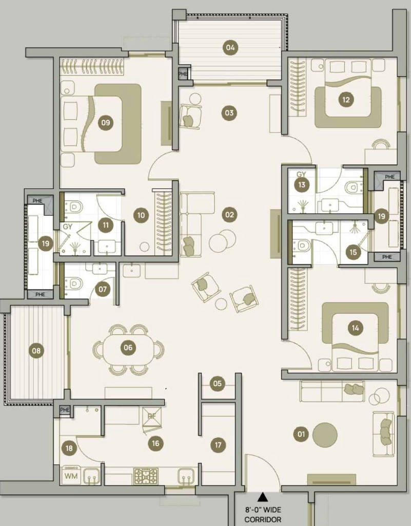 4 BHK Flat in Myscape Palma in Financial District, Hyderabad - Image 912739