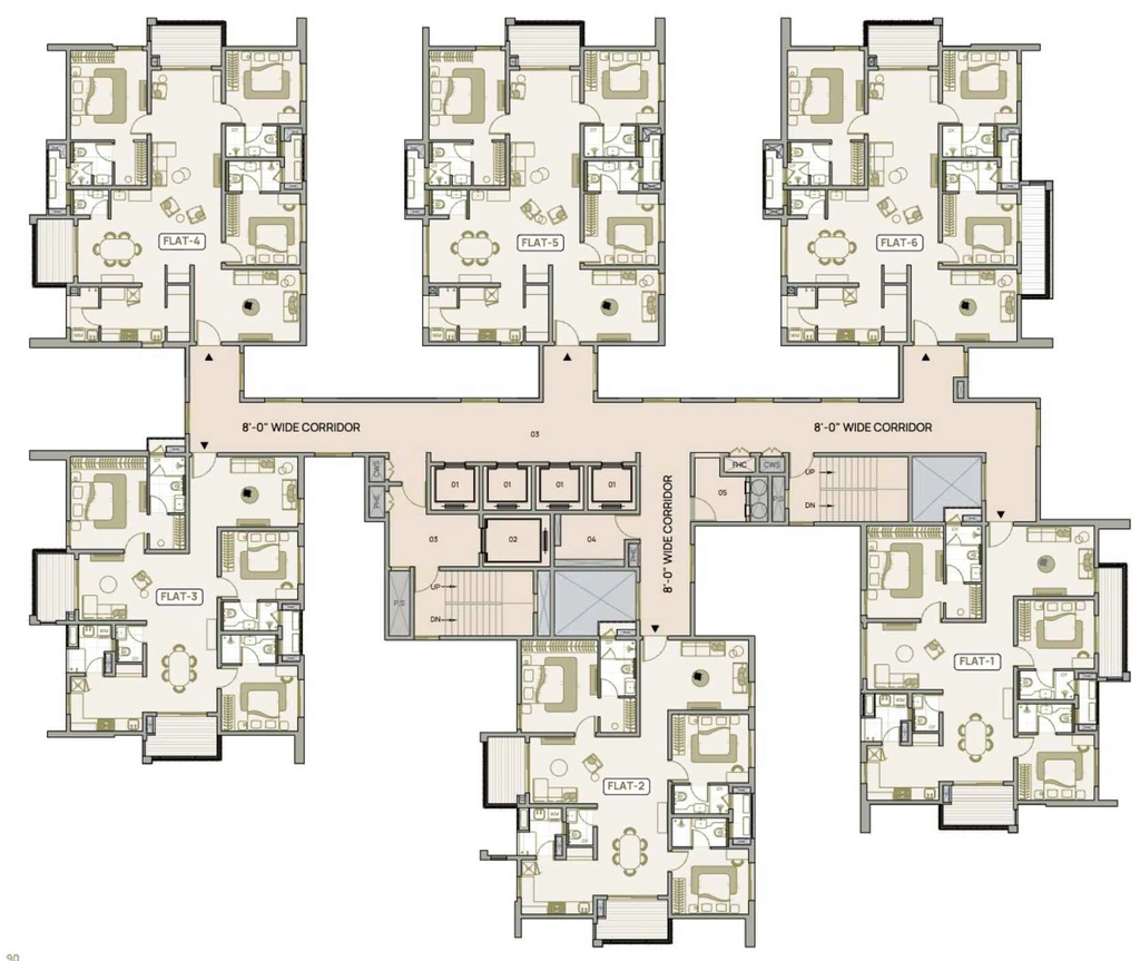 Floor Plan of Myscape Palma in Financial District, Hyderabad - Image 391022