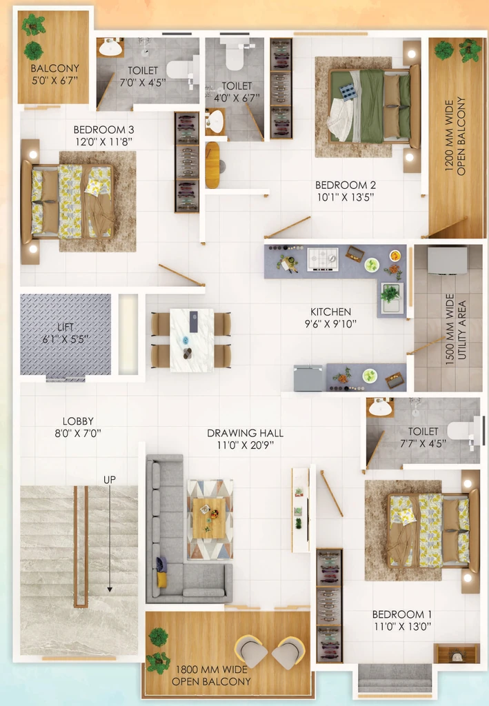 3 BHK Flat in Govind Aashray in Shankar Nagar, Nagpur - Image 912650