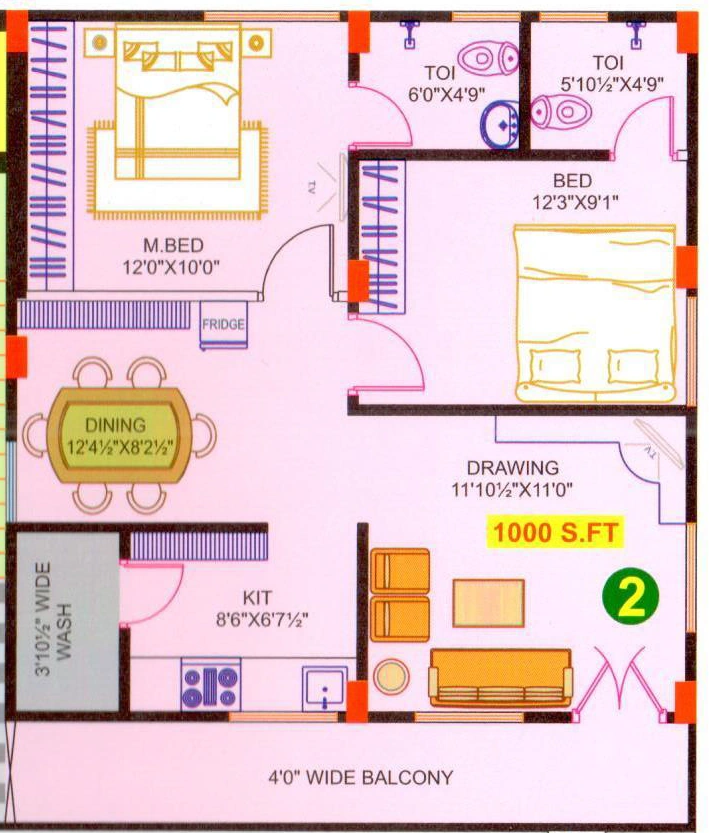 2 BHK Flat in Nirvana Incor in Pragathi Nagar, Hyderabad - Image 912718