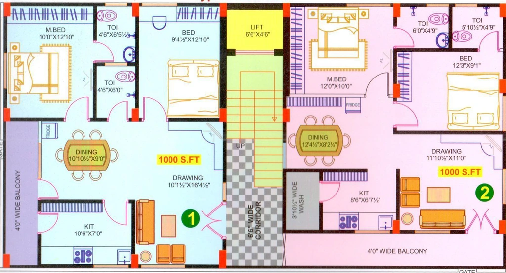 Floor Plan of Nirvana Incor in Pragathi Nagar, Hyderabad - Image 390978