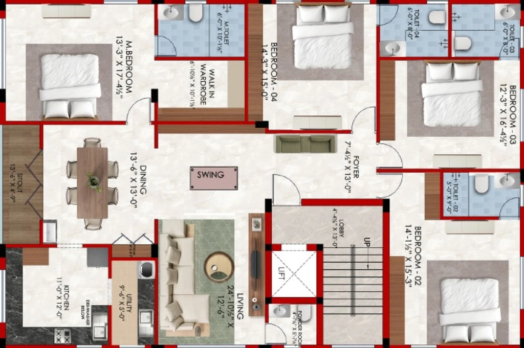 Floor Plan of Splendens Karpagam in RA Puram, Chennai - Image 390914