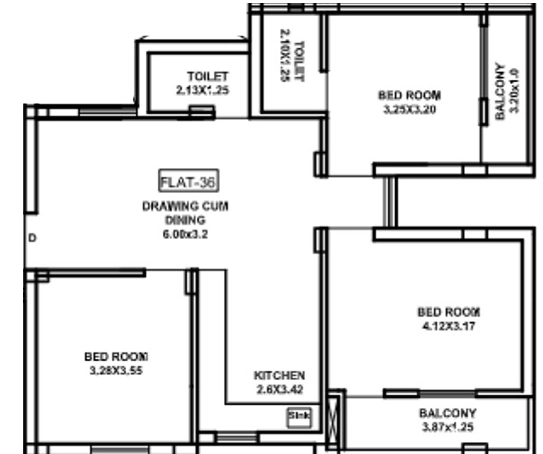 3 BHK Flat in Devavrat DHPL Satyabata Complex in Kalarahanga, Bhubaneswar - Image 912775