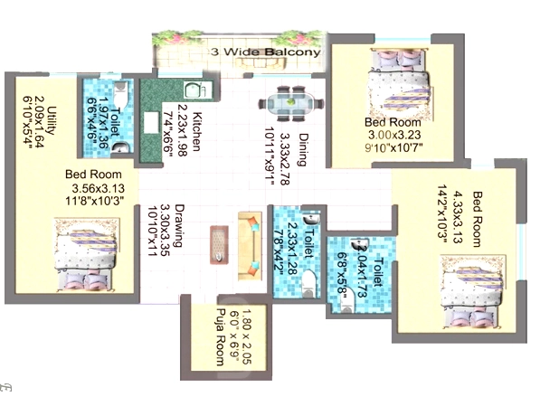 3 BHK Flat in DHPL Sahoo Residency in Mancheswar, Bhubaneswar - Image 912798