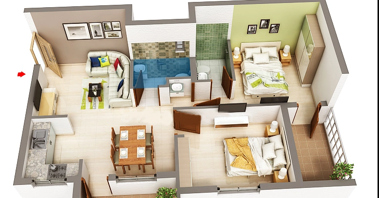 2 BHK Flat in DHPL Sahoo Residency in Mancheswar, Bhubaneswar - Image 912795
