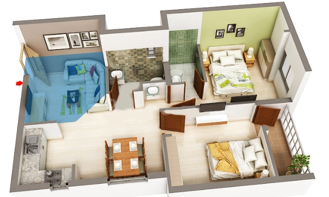 2 BHK Flat in DHPL Sahoo Residency in Mancheswar, Bhubaneswar - Image 912794