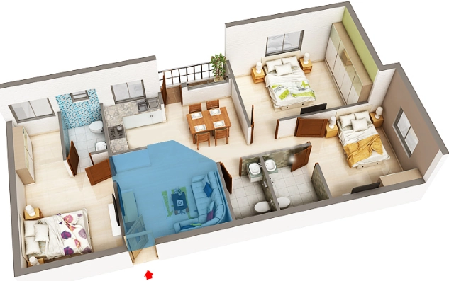 3 BHK Flat in DHPL Sahoo Residency in Mancheswar, Bhubaneswar - Image 912797