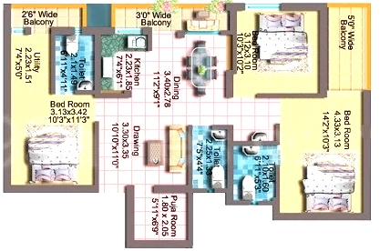 3 BHK Flat in DHPL Sahoo Residency in Mancheswar, Bhubaneswar - Image 912799