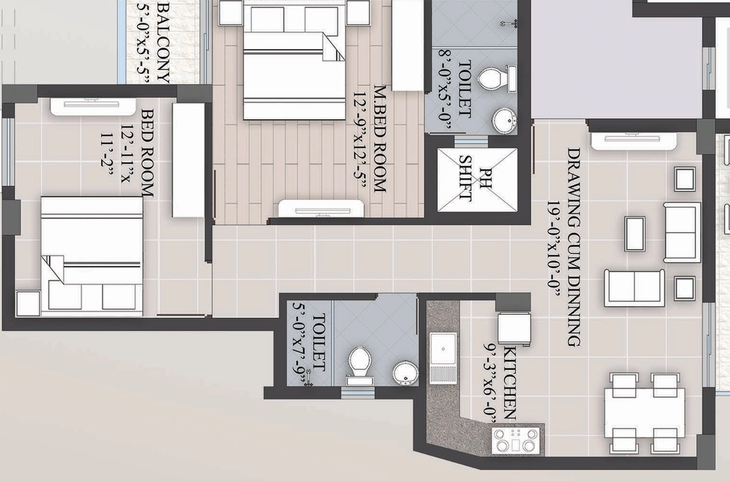 2 BHK Flat in Monument Euphoria in Sundarpur, Bhubaneswar - Image 912778