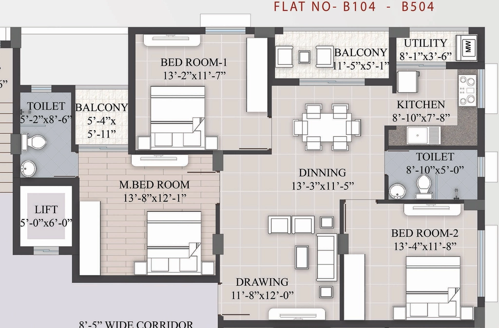 3 BHK Flat in Monument Euphoria in Sundarpur, Bhubaneswar - Image 912779