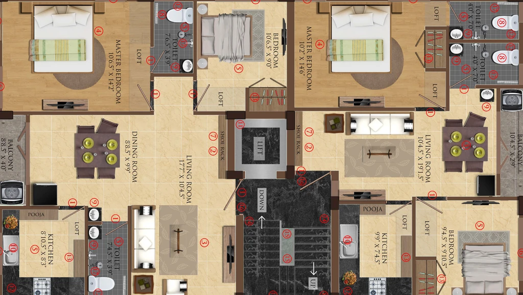 Floor Plan of Sri LR Anandam in Valasaravakkam, Chennai - Image 391089