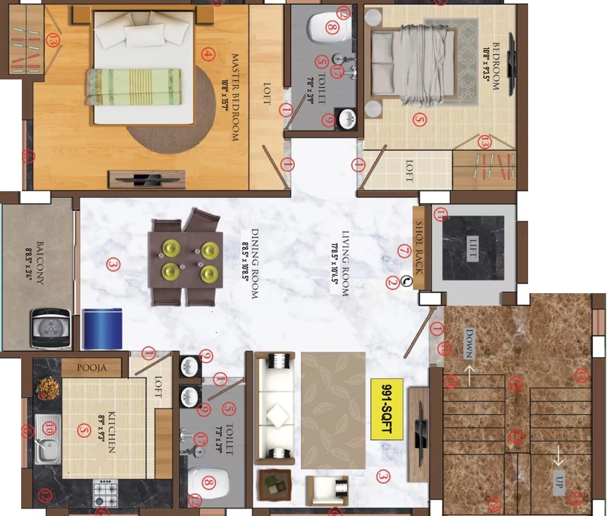 2 BHK Flat in Sri LR Apoorvam in Valasaravakkam, Chennai - Image 912768