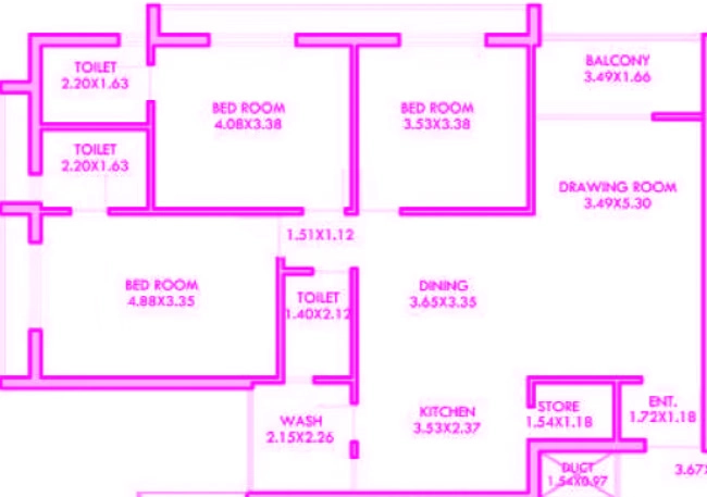 3 BHK Flat in Nila Ananta Heights in Nava Vadaj, Ahmedabad - Image 912805