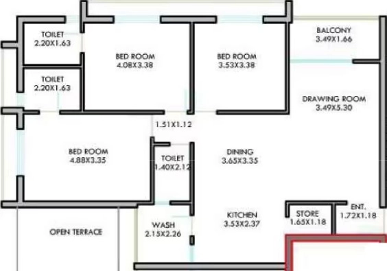 3 BHK Flat in Nila Ananta Heights in Nava Vadaj, Ahmedabad - Image 912806