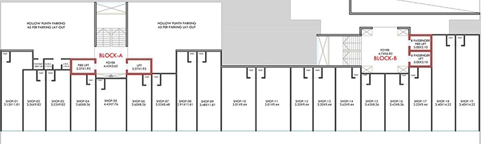 Floor Plan of Commercial Nila Ananta Heights in Nava Vadaj, Ahmedabad - Image 391184