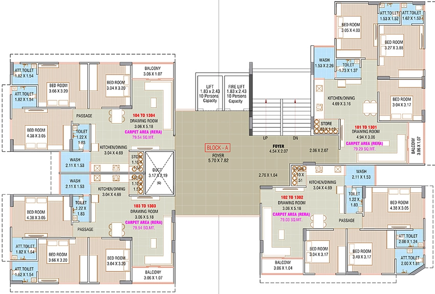 Floor Plan of Nilkanth Dharm Skyview in Hathijan, Ahmedabad - Image 391192