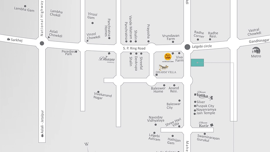 Location of Nilkanth Dharm Skyview in Hathijan, Ahmedabad - Image 391190