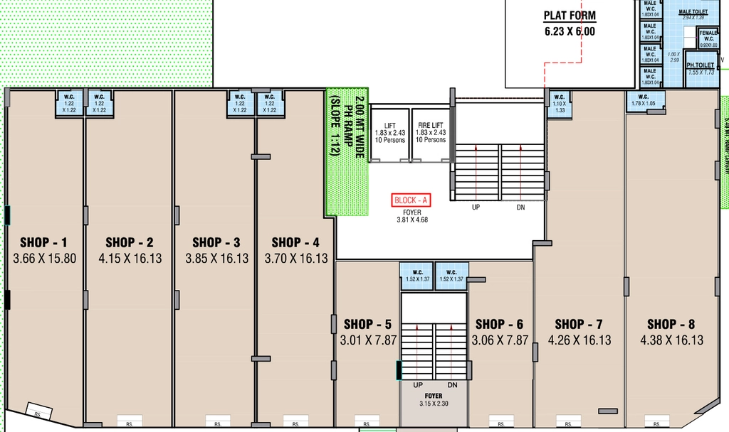 Floor Plan of Commercial Nilkanth Dharm Skyview in Hathijan, Ahmedabad - Image 391199
