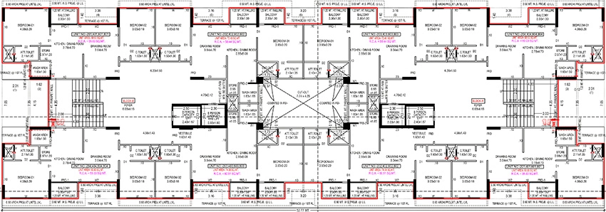 Floor Plan of Om The Amber in Tragad, Ahmedabad - Image 391215