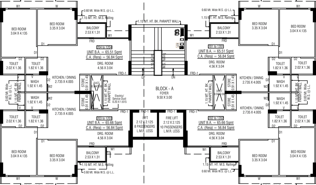 Floor Plan of Omkar Anantam Luxuria in Hathijan, Ahmedabad - Image 391226