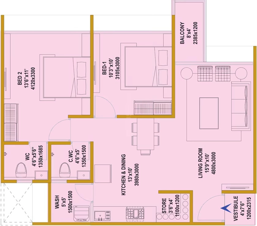 2 BHK Flat in Devashish Origin X in Lambha, Ahmedabad - Image 912823