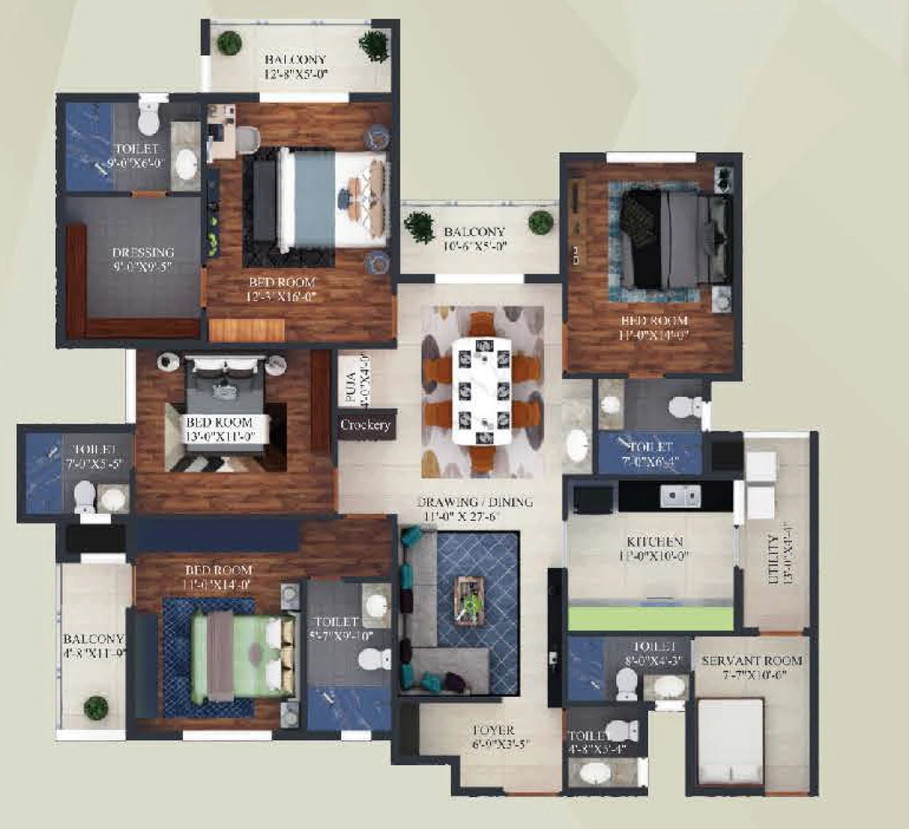 4.5 BHK House/Villa in Zonex ZX Atulyam in Raghunathpur, Bhubaneswar - Image 912998
