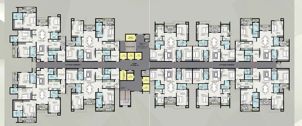 Floor Plan of Zonex ZX Atulyam in Raghunathpur, Bhubaneswar - Image 391613