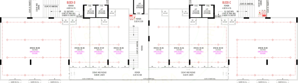 Floor Plan of Commercial Shree Oscar Miracle in Hanspura, Ahmedabad - Image 391265