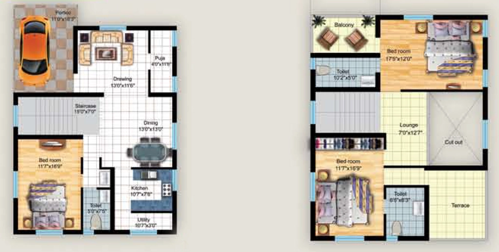 4 BHK House/Villa in GDS Residential Complex in Raghunathpur, Bhubaneswar - Image 913009