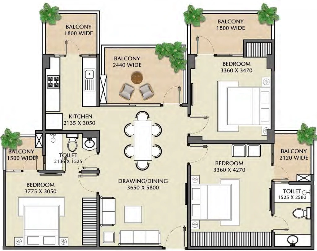 3 BHK Flat in Aradhyam Spa City Phase 1 in NH 24, Ghaziabad - Image 912850