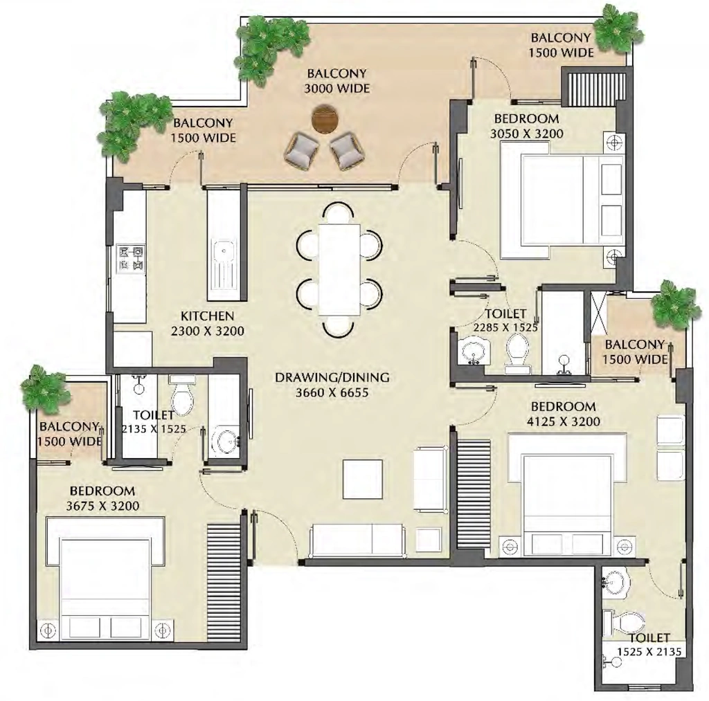 3 BHK Flat in Aradhyam Spa City Phase 1 in NH 24, Ghaziabad - Image 912851