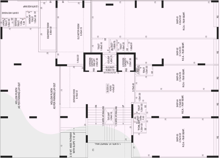 Floor Plan of Commercial Panchamrut Divine in Lapkaman, Ahmedabad - Image 391300