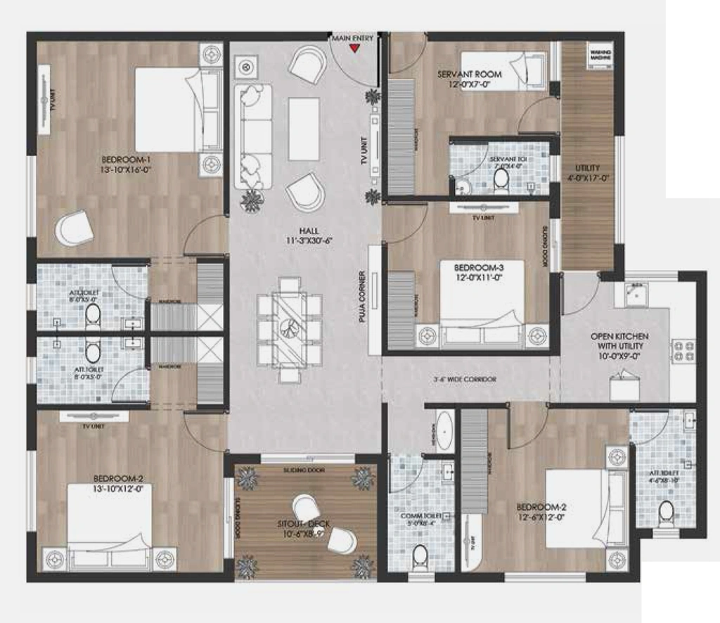 4.5 BHK Flat in The Oasis By Metro Kings Court in Jatani, Bhubaneswar - Image 913181