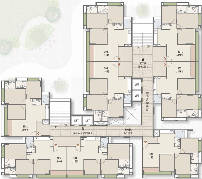Floor Plan of Panchamrut Orchid in Shilaj, Ahmedabad - Image 391338