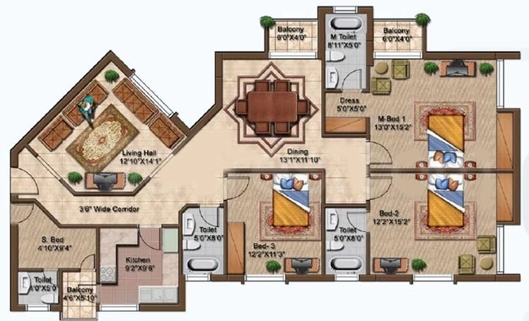 3 BHK Flat in RNG Metropolis High in Sundarpada, Bhubaneswar - Image 913017