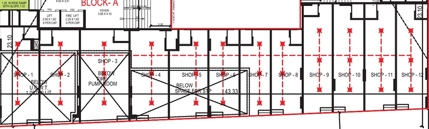 Floor Plan of Commercial Pratham Benison in Shela, Ahmedabad - Image 391370