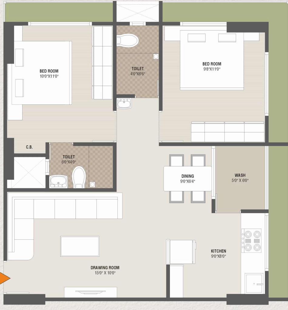 3 BHK Flat in Shiv Pratham Glory in Vinzol, Ahmedabad - Image 912885