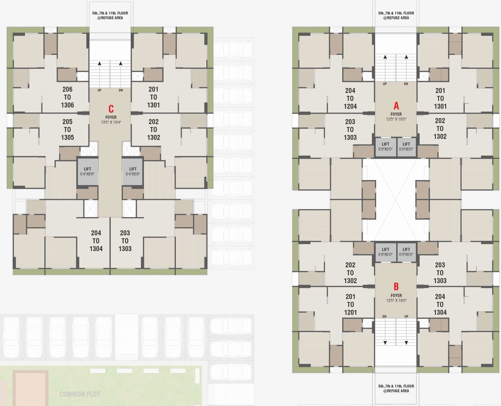 Floor Plan of Shiv Pratham Glory in Vinzol, Ahmedabad - Image 397684