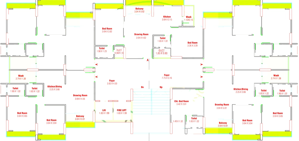 Floor Plan of Radhe Tirupati Sky in Vatva, Ahmedabad - Image 391391