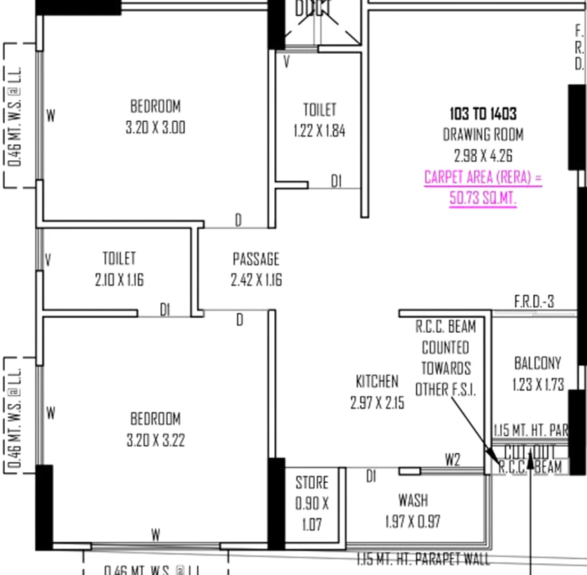 2 BHK Flat in Raghuvir Aryaman Ayodhyapuri in Narolgam, Ahmedabad - Image 912922