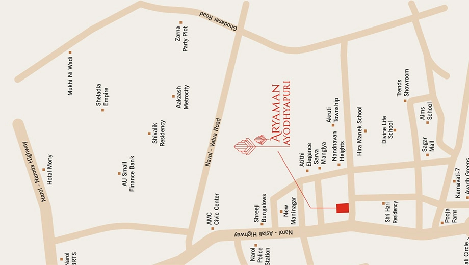 Location of Raghuvir Aryaman Ayodhyapuri - Image 391701