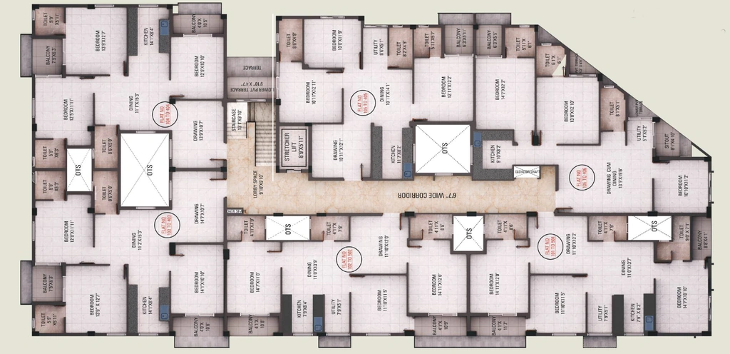 Floor Plan of MKNK Urban Paradise in Sundarpada, Bhubaneswar - Image 391647