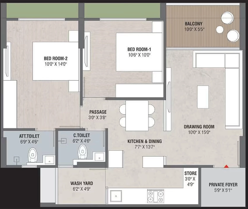 2 BHK Flat in Rashmi Riesen in Shela, Ahmedabad - Image 912929