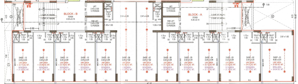 Floor Plan of Commercial Riaana Ananta in Memnagar, Ahmedabad - Image 391560