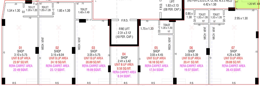 Floor Plan of Commercial Rishi Enclave in Vatva, Ahmedabad - Image 391587